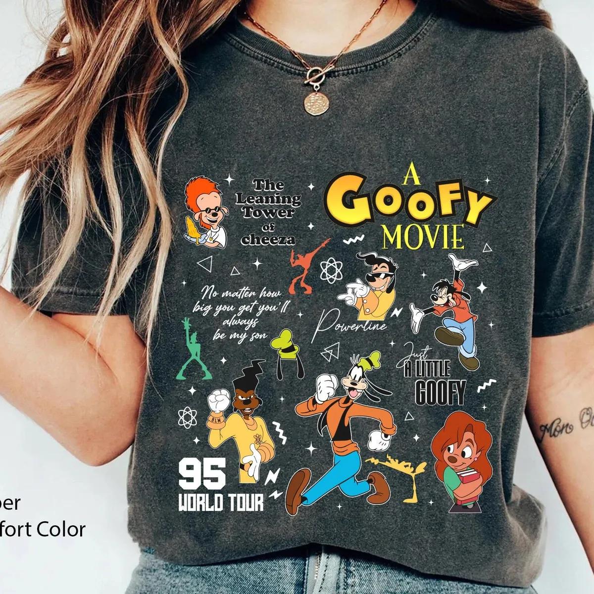 A Goofy Movie Characters Shirt Powerline World Tour 95 Tee 1