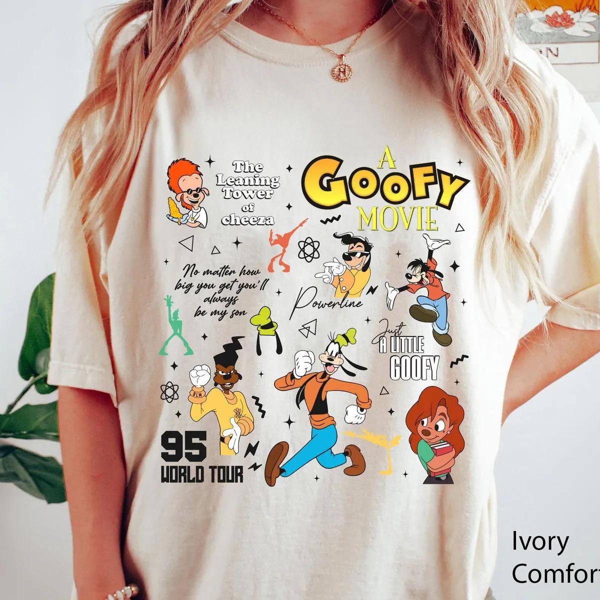 A Goofy Movie Characters Shirt Powerline World Tour 95 Tee 3