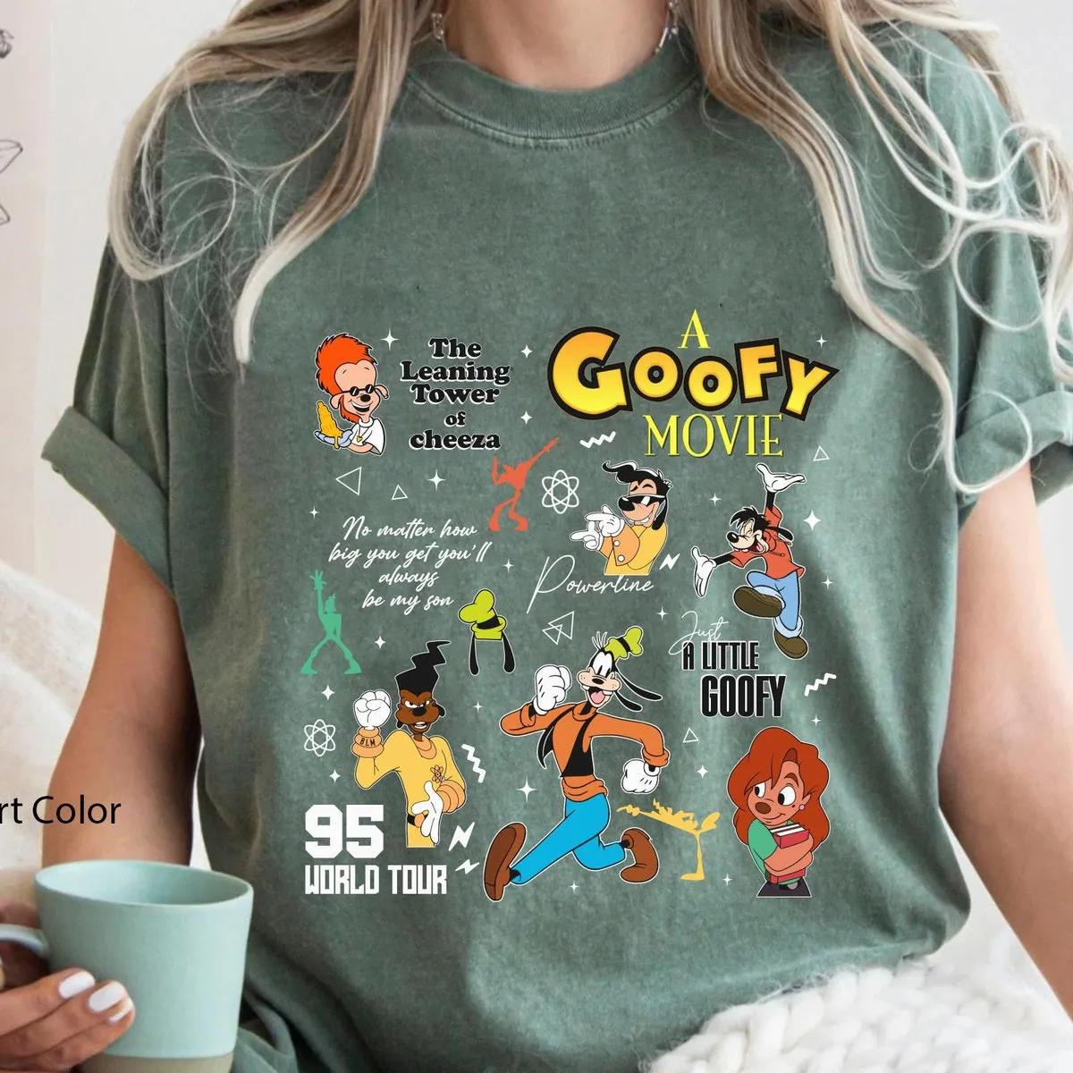 A Goofy Movie Characters Shirt Powerline World Tour 95 Tee 4