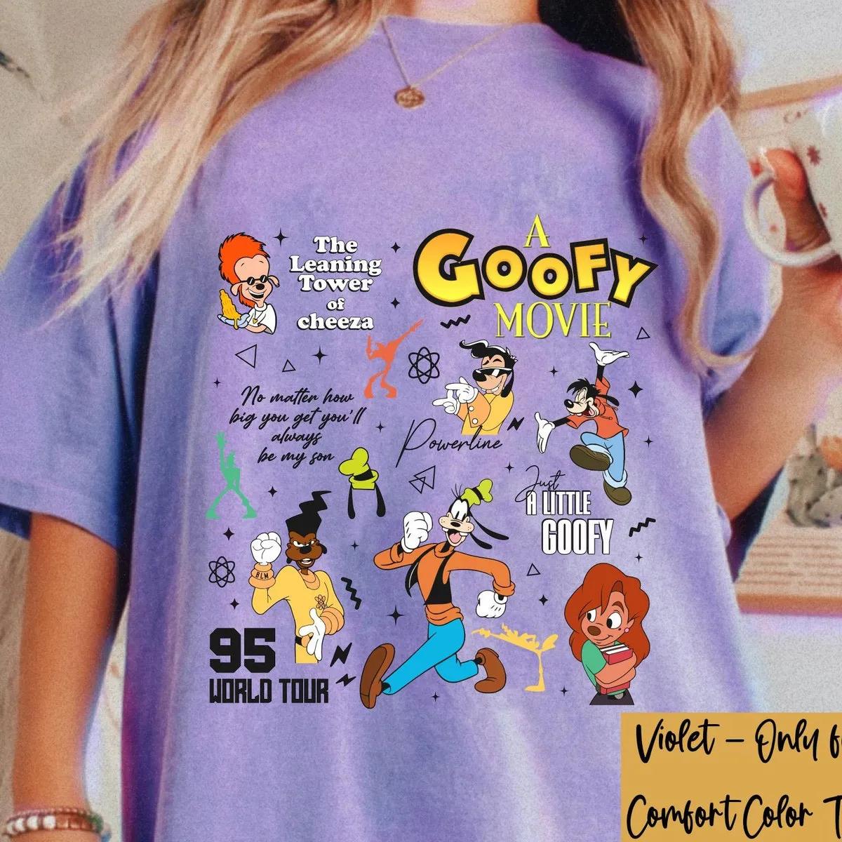 A Goofy Movie Characters Shirt Powerline World Tour 95 Tee 5