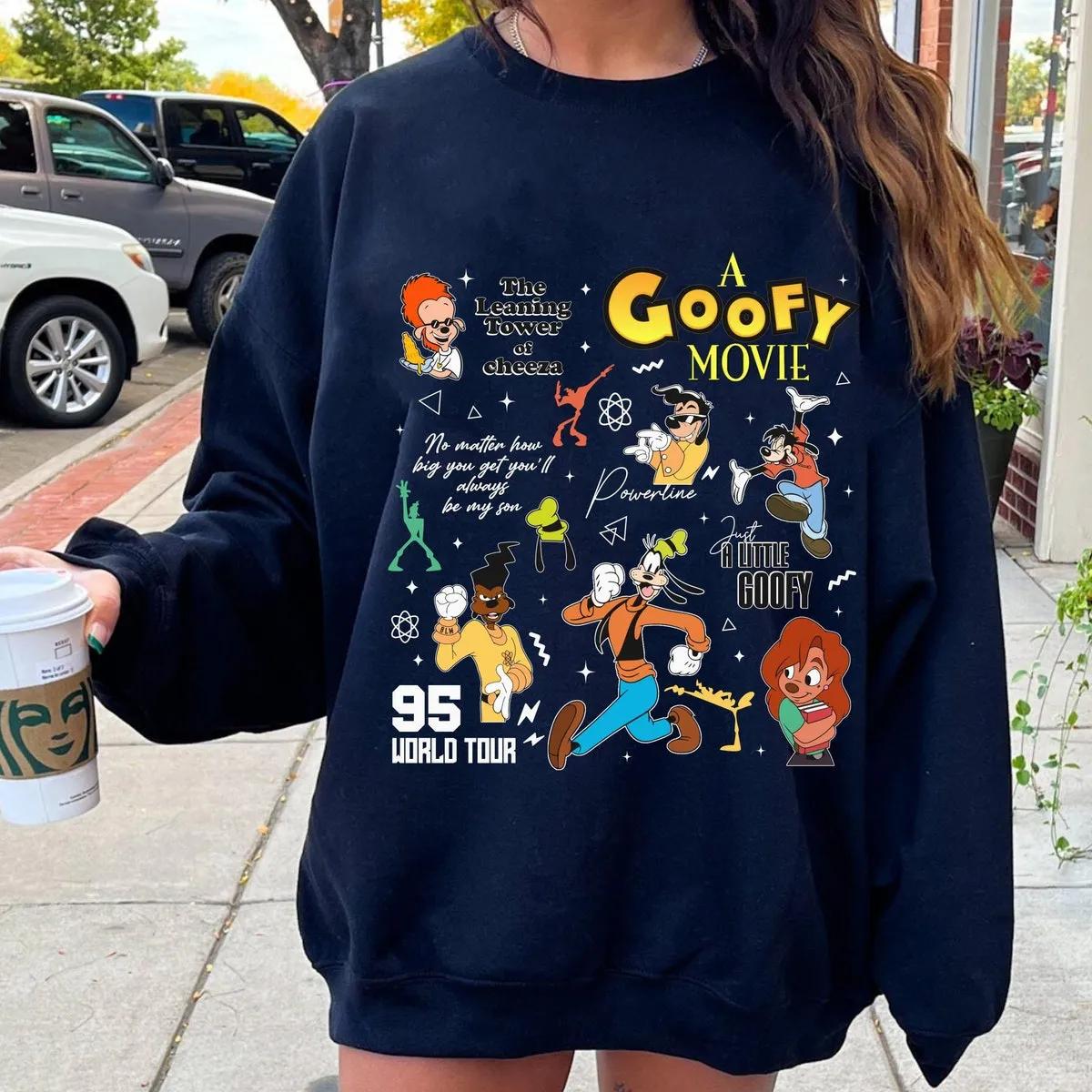 A Goofy Movie Characters Shirt Powerline World Tour 95 Tee 6