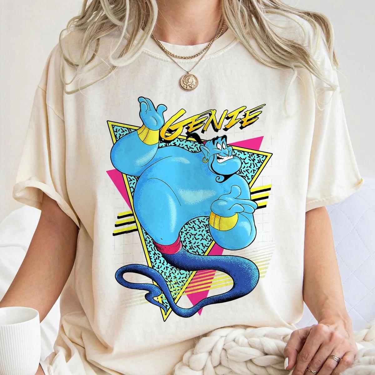 Aladdin Genie Retro Abstract Portrait Logo Shirt 1