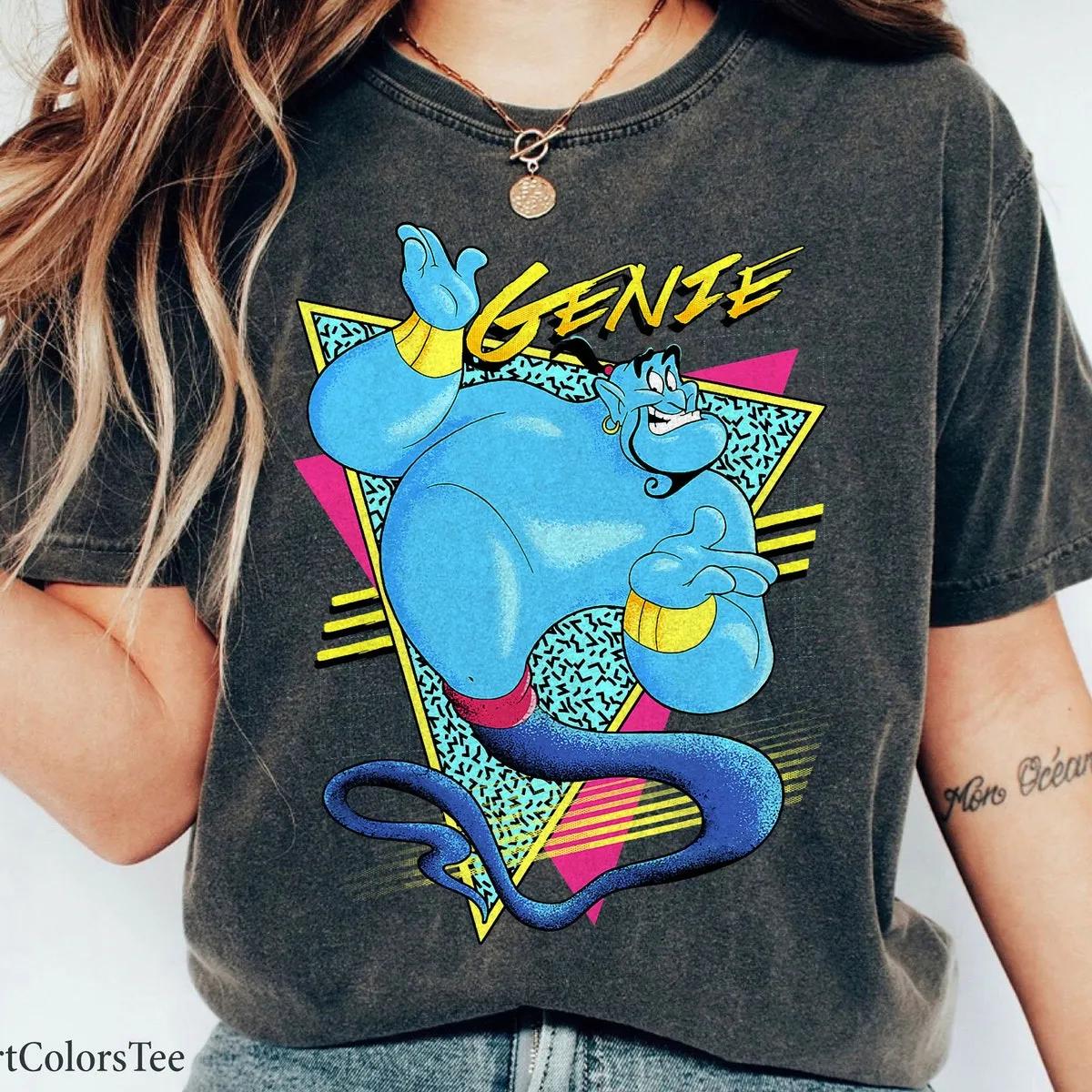 Aladdin Genie Retro Abstract Portrait Logo Shirt 2