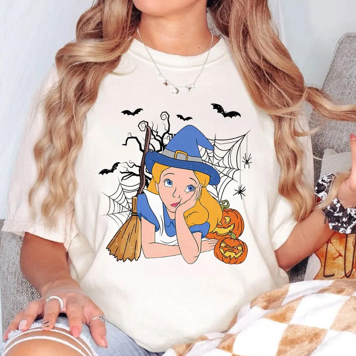 Alice in Wonderland Wear Witch Hat Broom Shirt 1