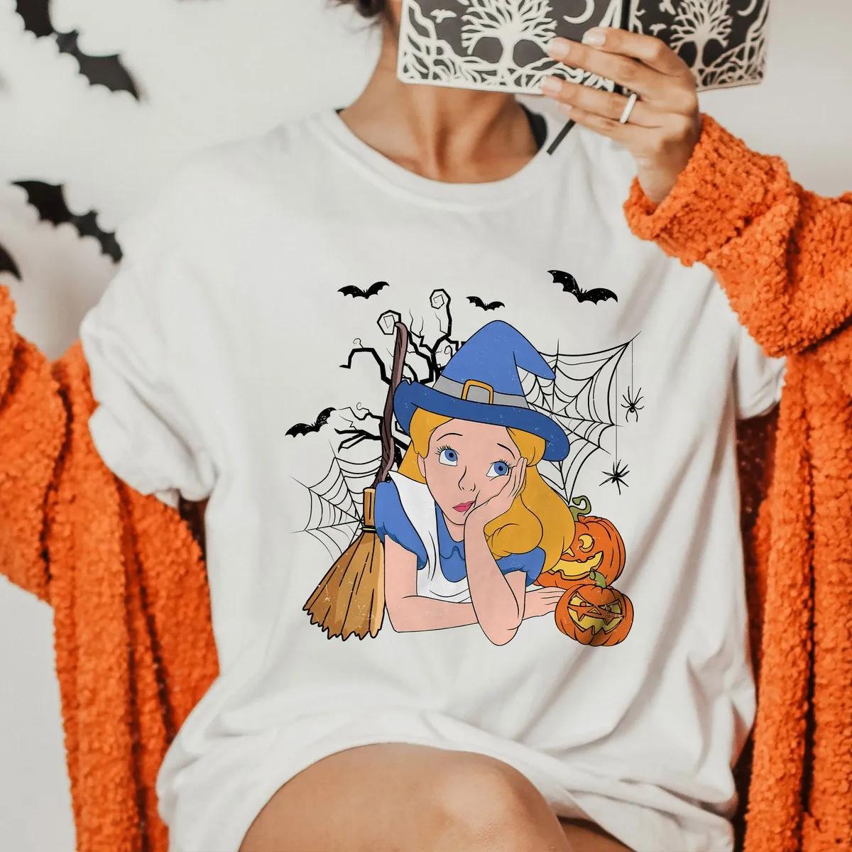 Alice in Wonderland Wear Witch Hat Broom Shirt 2