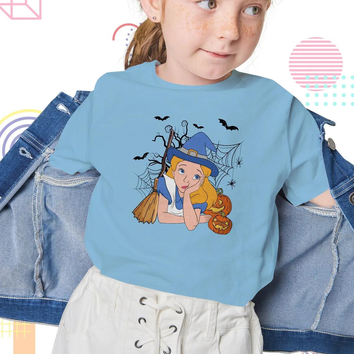 Alice in Wonderland Wear Witch Hat Broom Shirt 4