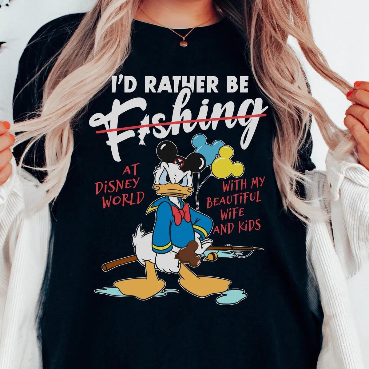 Angry Donald Duck Dad Fishing Shirt 5