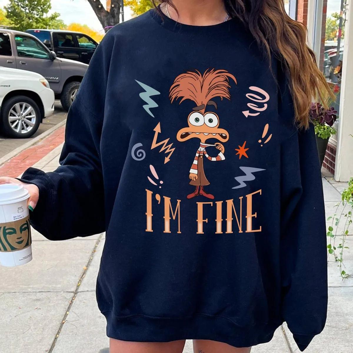 Anxiety Im Fine Inside Out 2 Disney Shirt 2 1