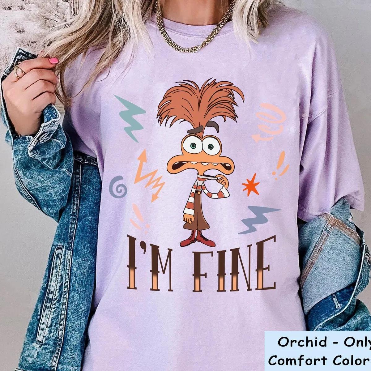 Anxiety Im Fine Inside Out 2 Disney Shirt 3 1