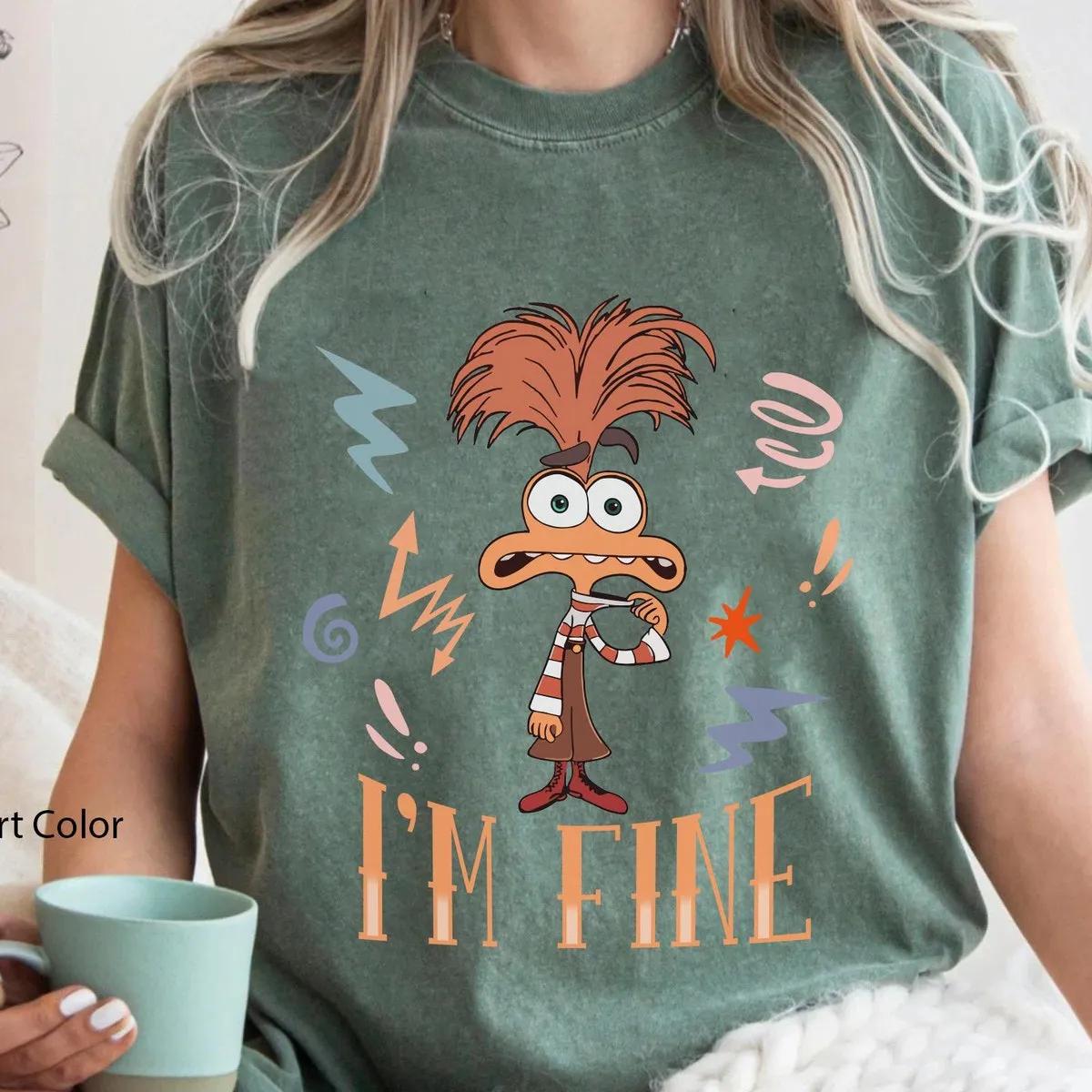 Anxiety Im Fine Inside Out 2 Disney Shirt 4 1