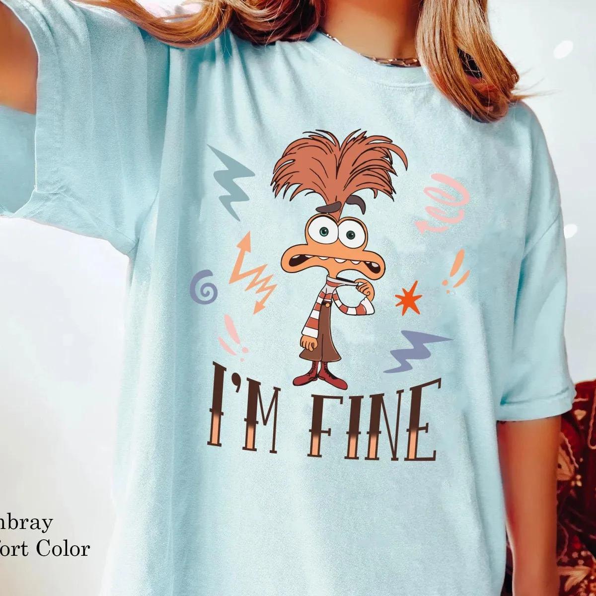 Anxiety Im Fine Inside Out 2 Disney Shirt 5 1