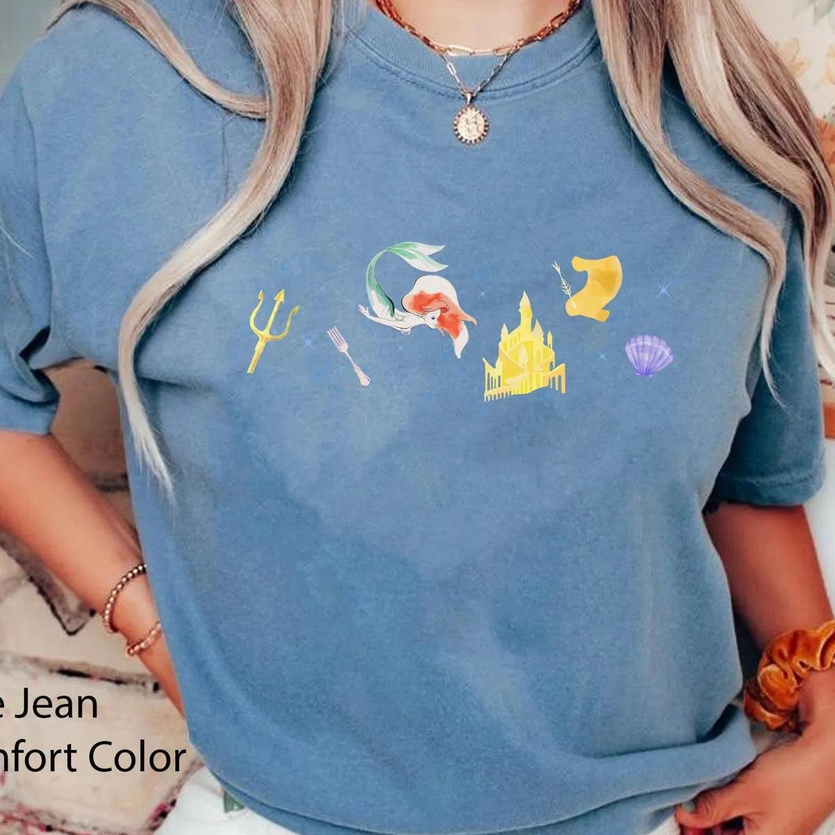 Ariel Princess Minimalist Watercolor Shirt 3