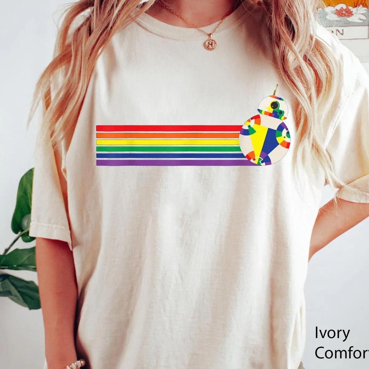 BB 8 Straight Line LGBT Rainbow Pride Month Shirt 2