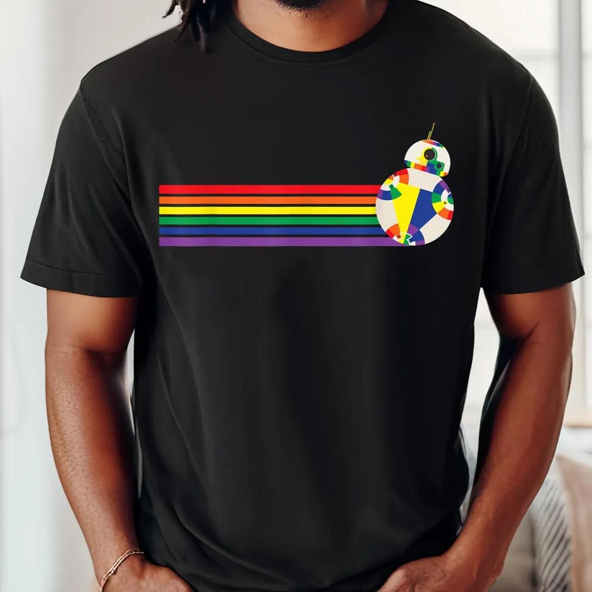 BB 8 Straight Line LGBT Rainbow Pride Month Shirt 3