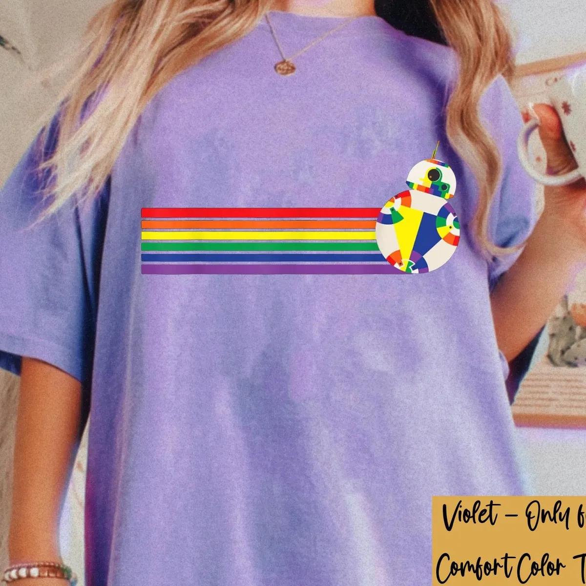 BB 8 Straight Line LGBT Rainbow Pride Month Shirt 4