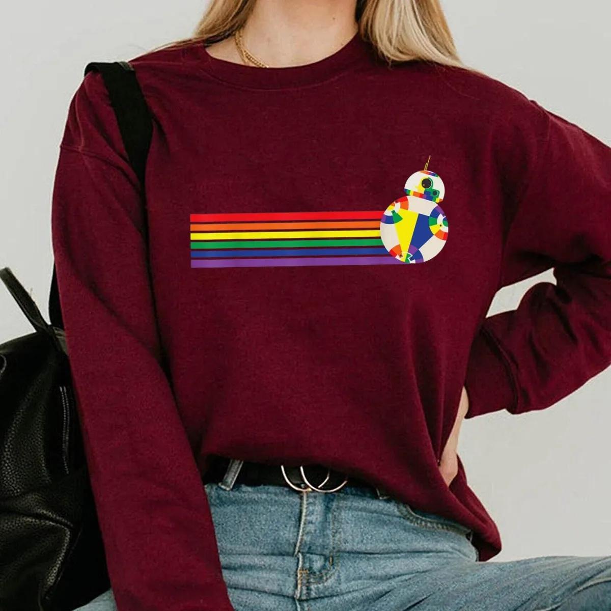 BB 8 Straight Line LGBT Rainbow Pride Month Shirt 5