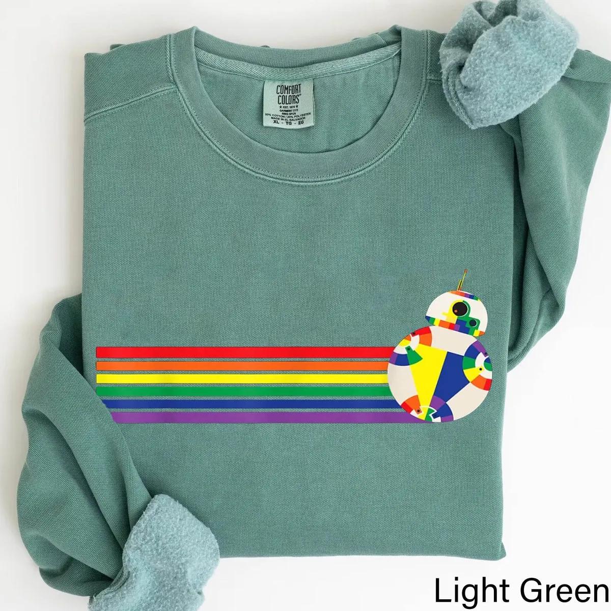 BB 8 Straight Line LGBT Rainbow Pride Month Shirt 6