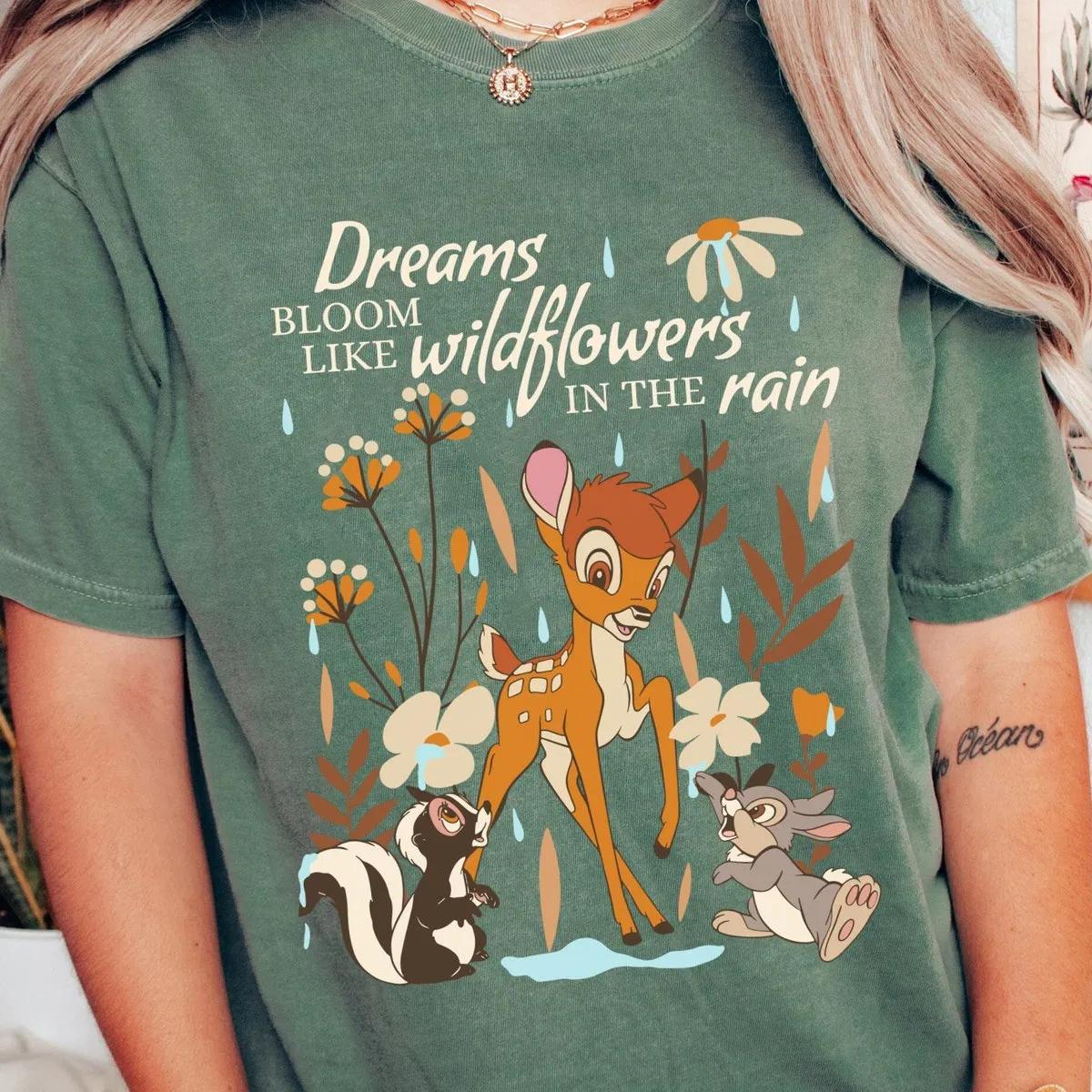 Bambi Thumper Flower Dreams Bloom Like Wildflowers In The Rain Shirt 1