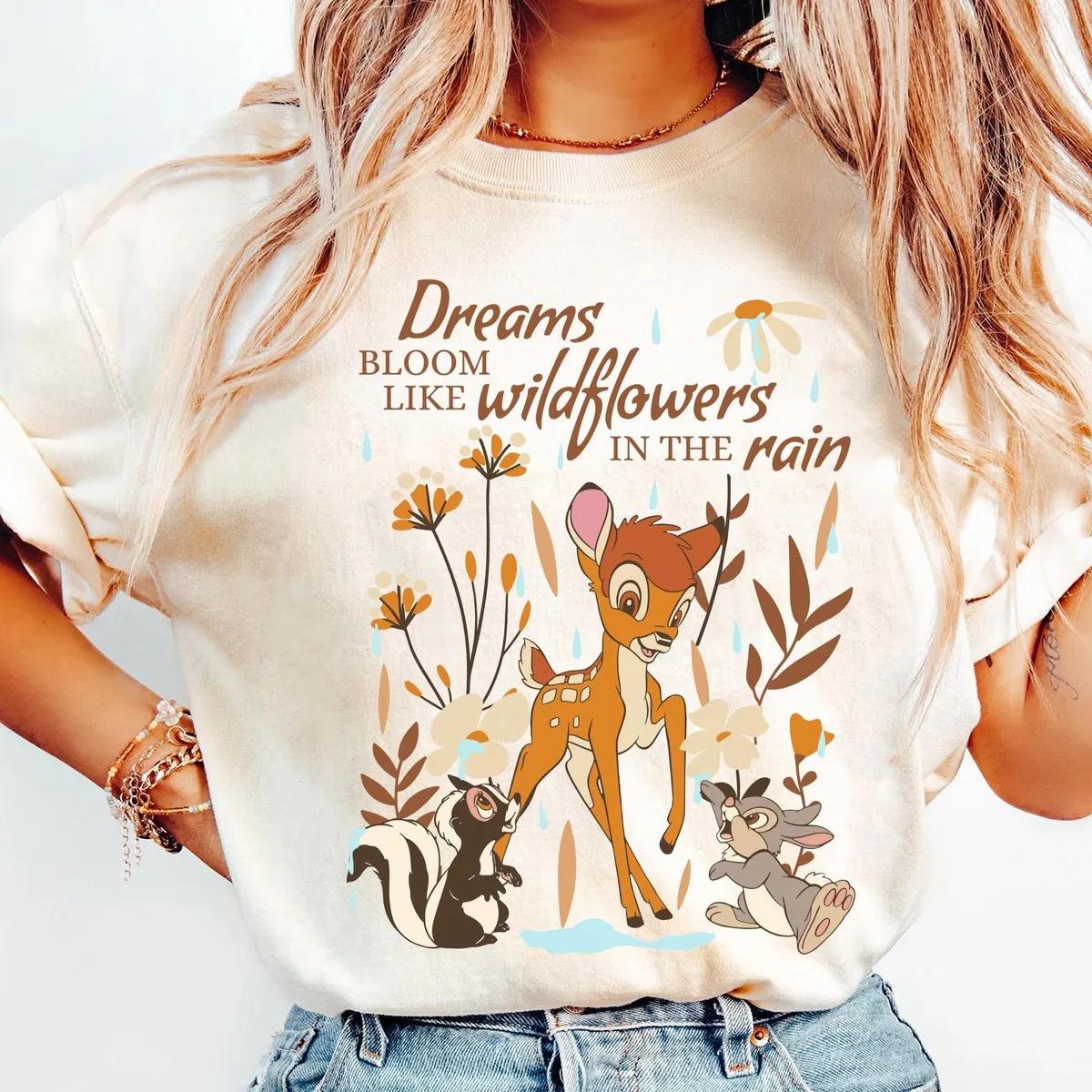 Bambi Thumper Flower Dreams Bloom Like Wildflowers In The Rain Shirt 2