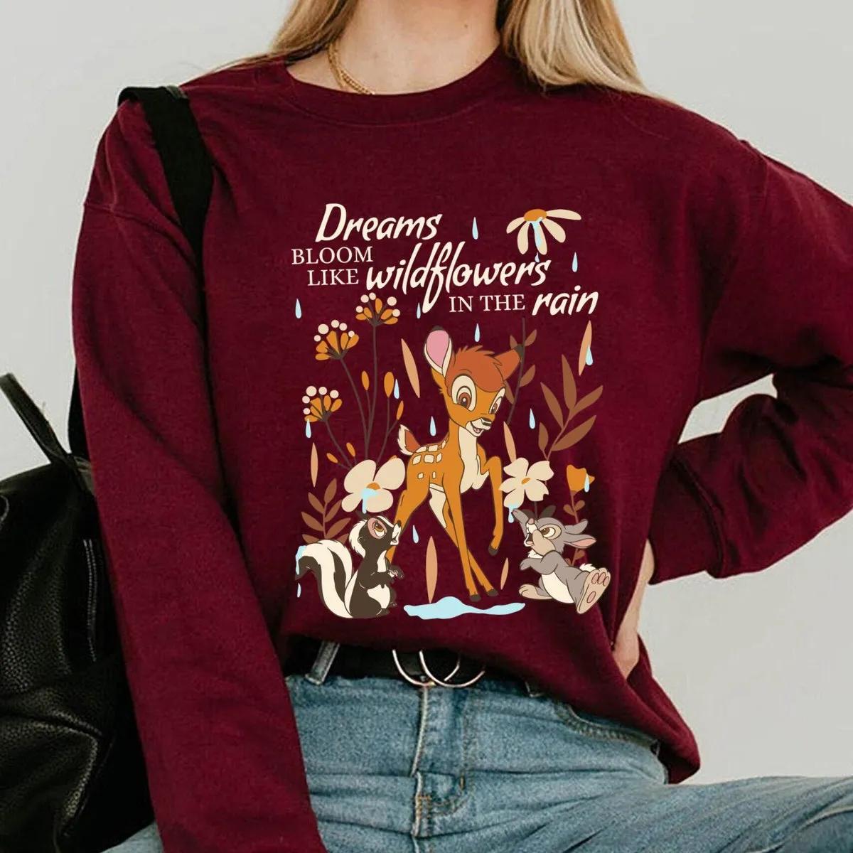 Bambi Thumper Flower Dreams Bloom Like Wildflowers In The Rain Shirt 3