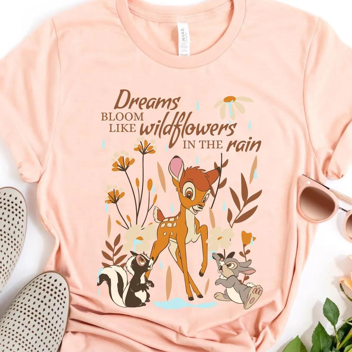 Bambi Thumper Flower Dreams Bloom Like Wildflowers In The Rain Shirt 5