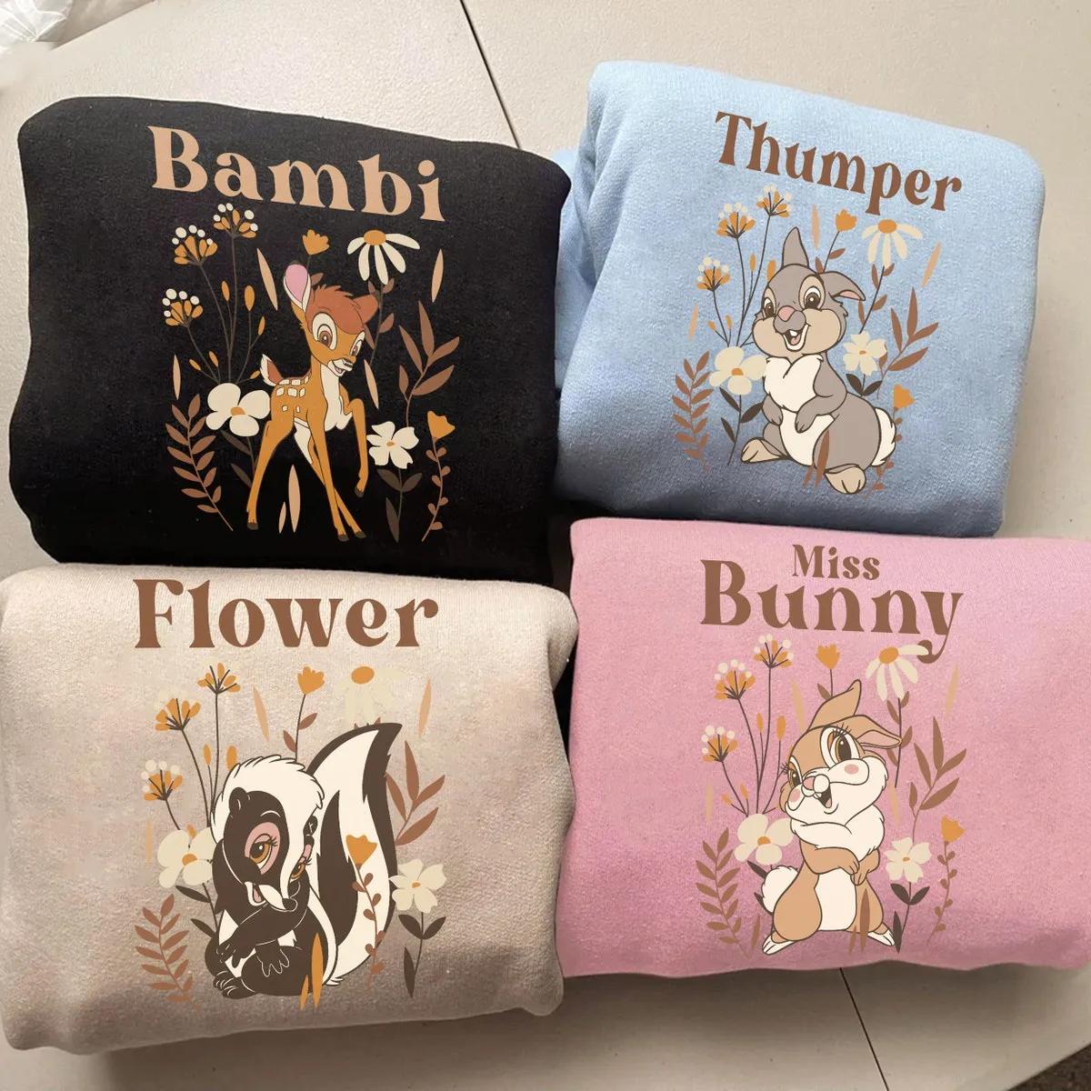 Bambi Thumper Flower Miss Bunny Floral Cottagecore Shirt 6