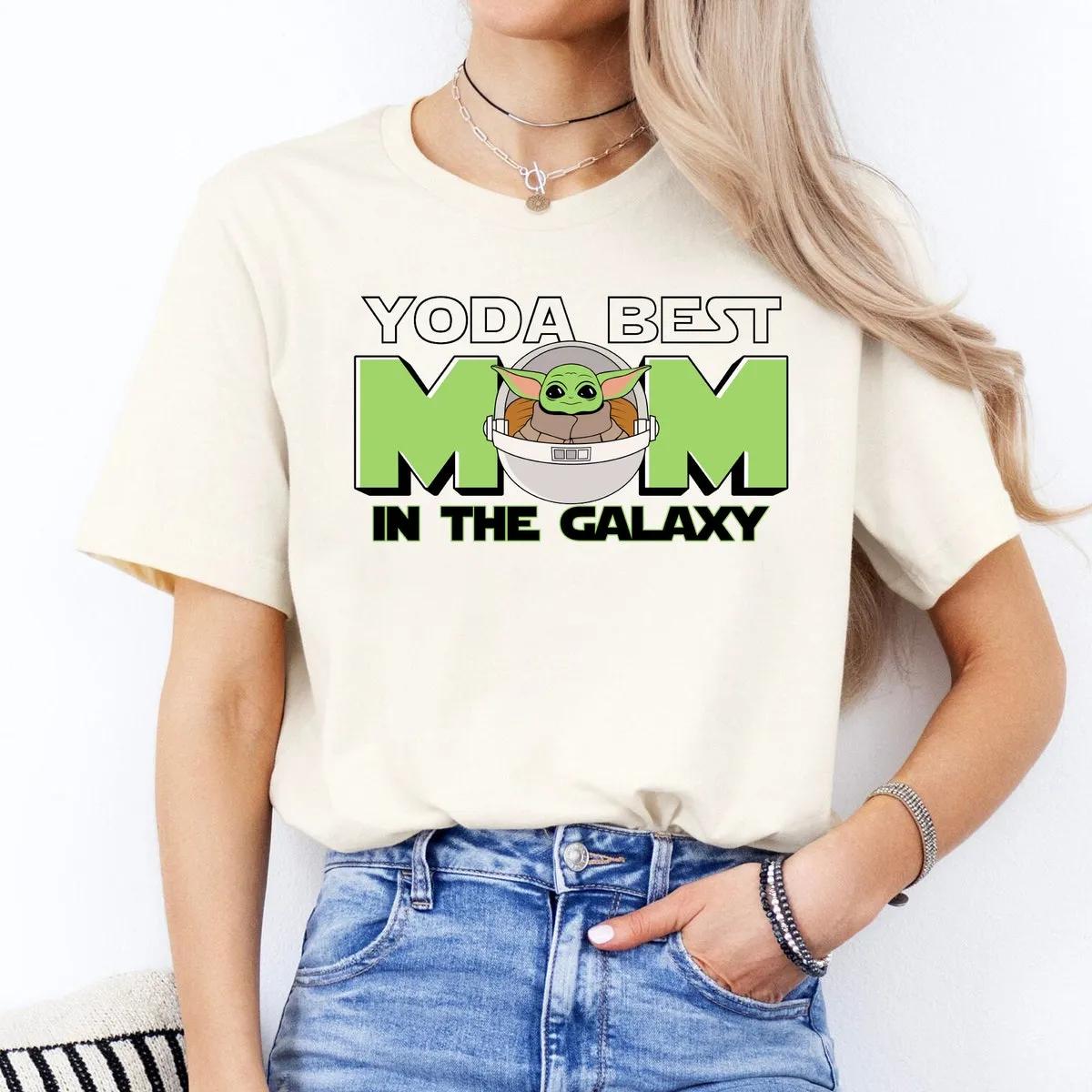 Best Mom In the Galaxy Baby Yoda Shirt Disney Star Wars Mama Tee 2 1