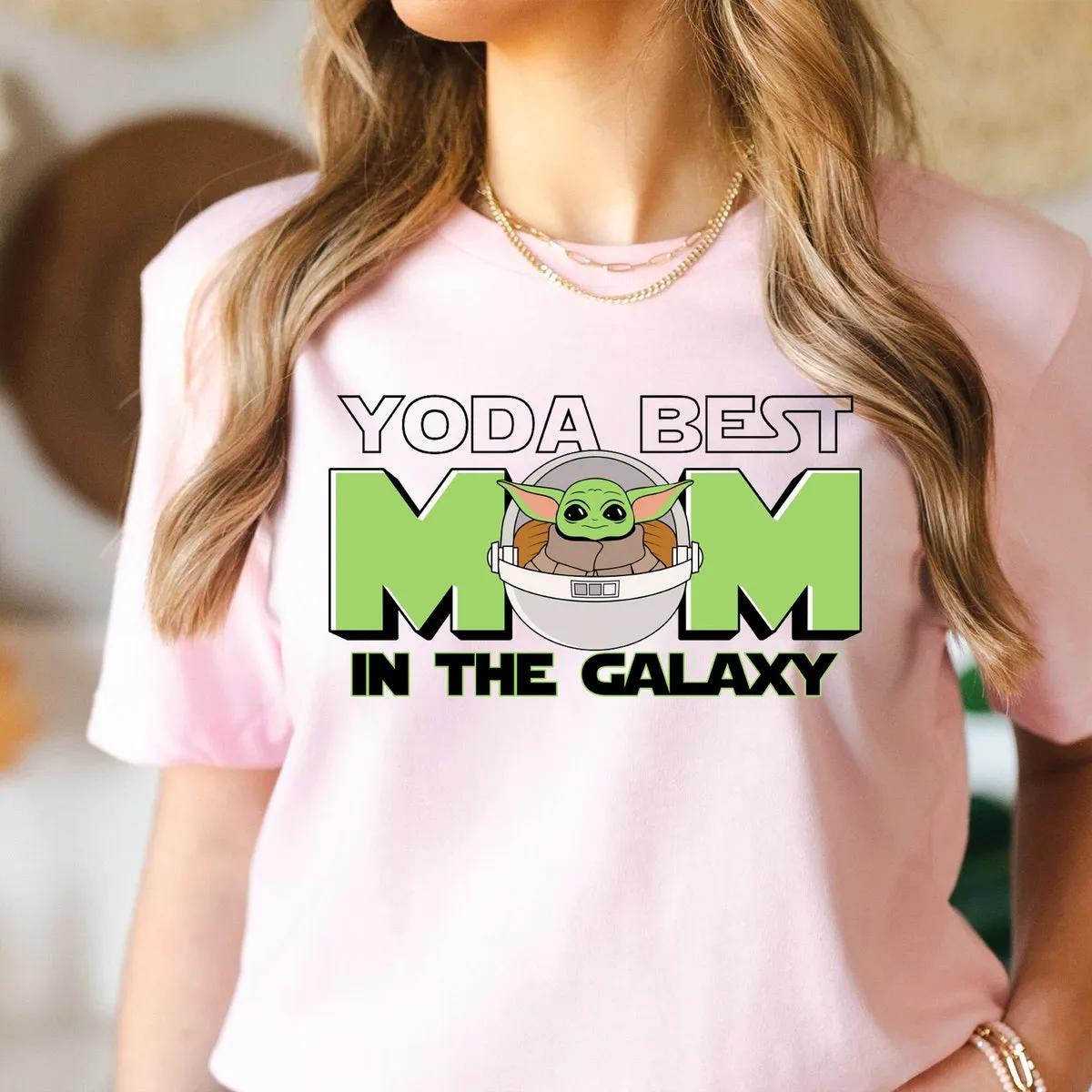 Best Mom In the Galaxy Baby Yoda Shirt Disney Star Wars Mama Tee 3 1