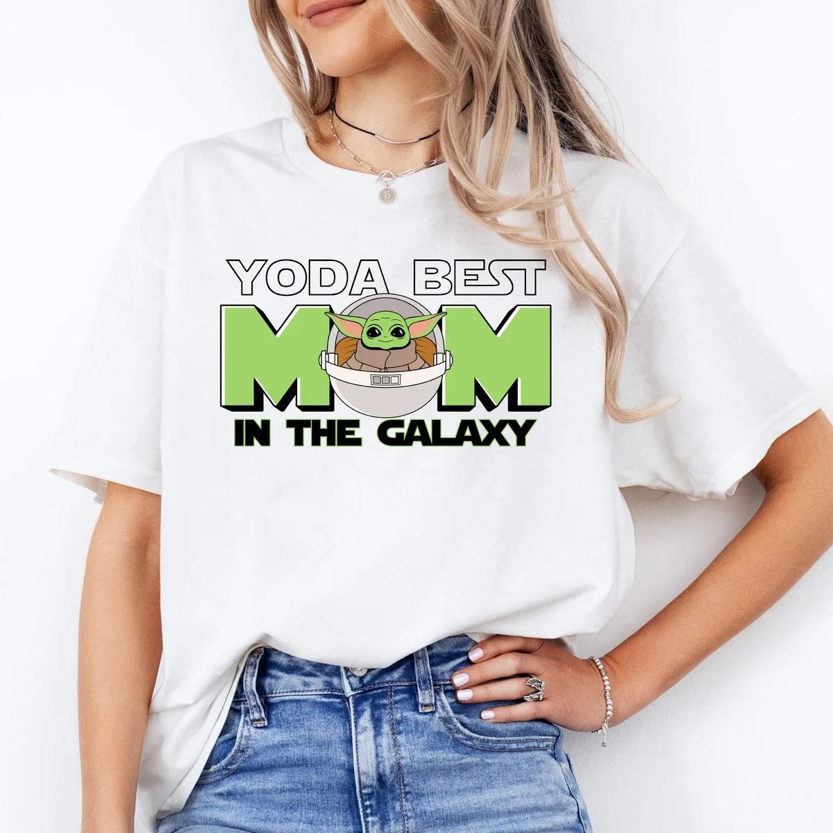 Best Mom In the Galaxy Baby Yoda Shirt Disney Star Wars Mama Tee 4 1