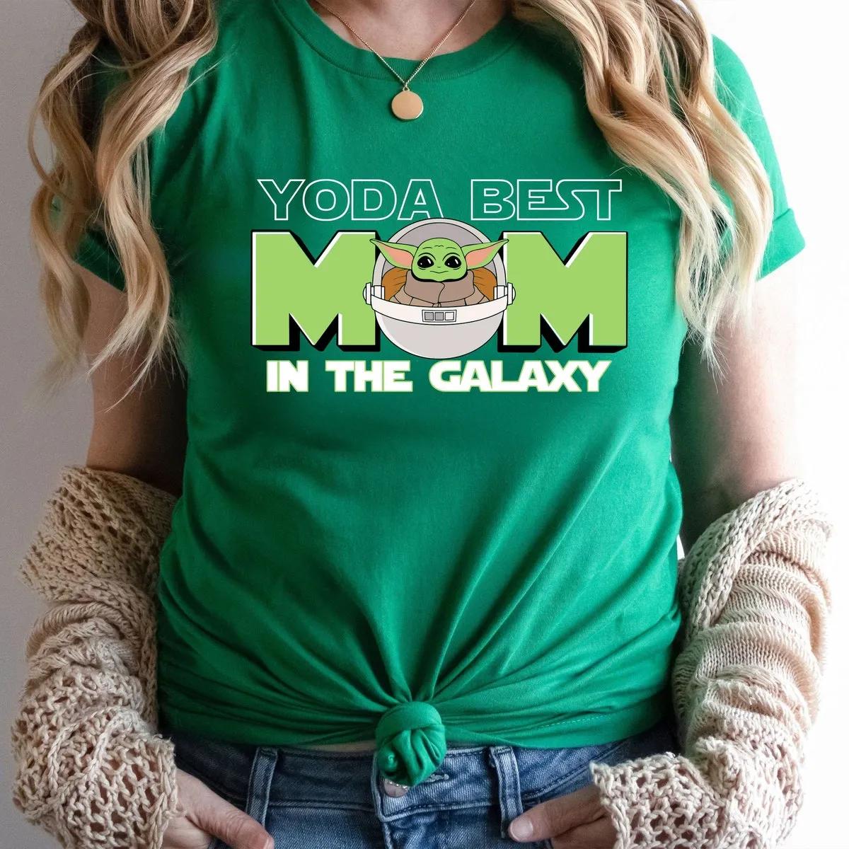 Best Mom In the Galaxy Baby Yoda Shirt Disney Star Wars Mama Tee 5 1