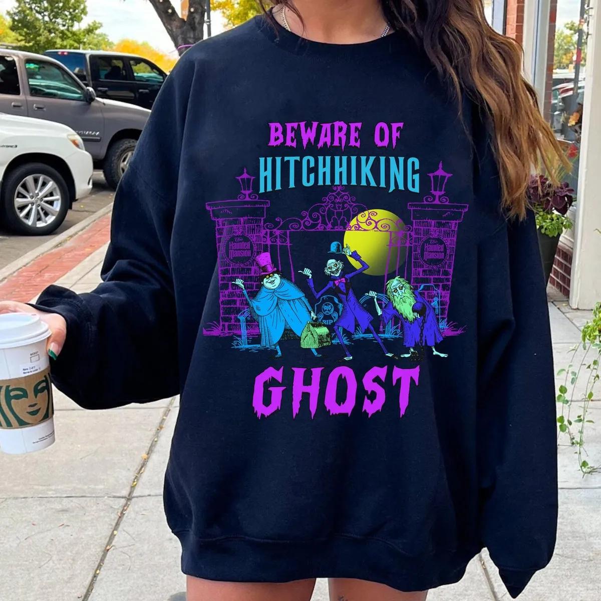 Beware Of The Hitchhiking Ghosts Halloween Shirt 5