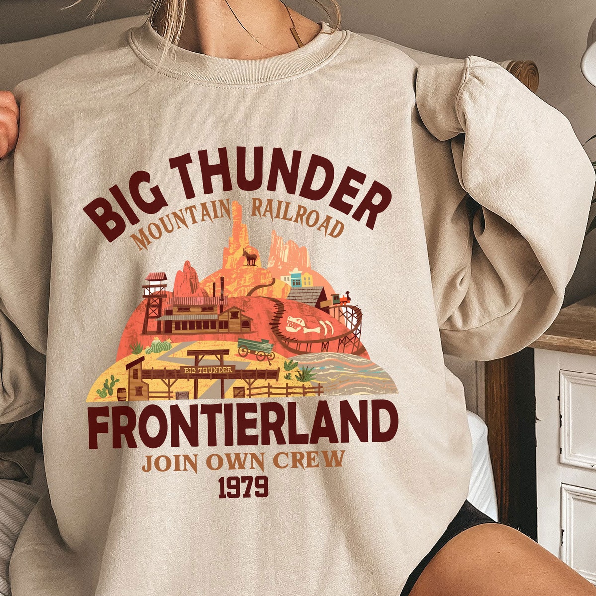 Big Thunder Mountain Railroad Frontierland Join Own Crew 1979 Shirt 3 1