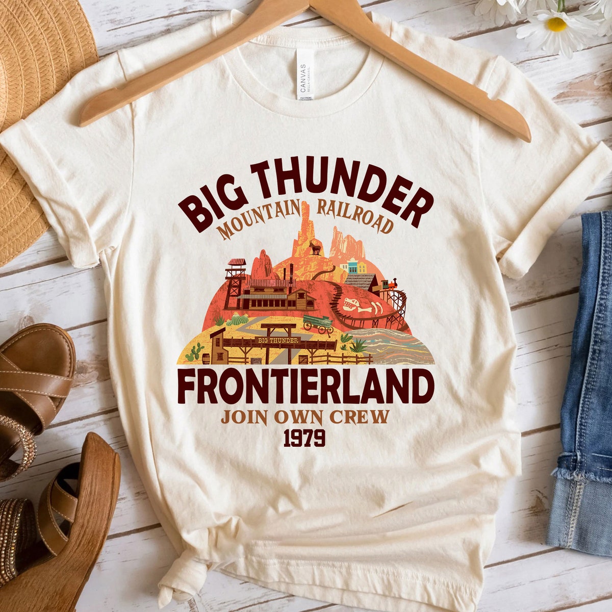 Big Thunder Mountain Railroad Frontierland Join Own Crew 1979 Shirt 5 1