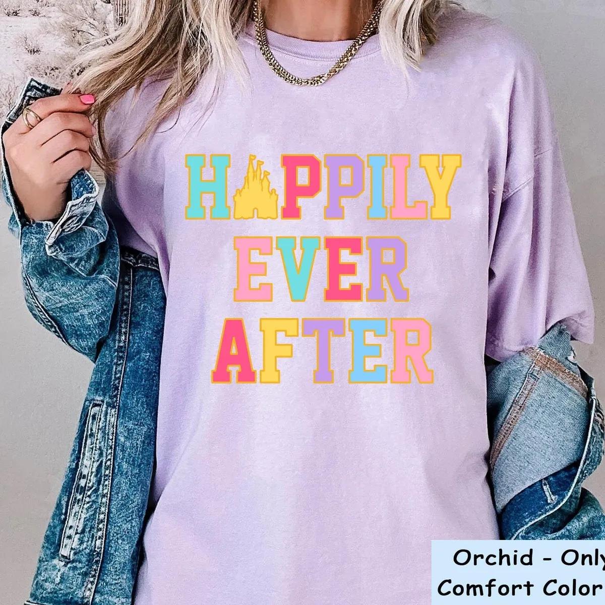 Castle Chenille Letter Patches Vsco Girl Happily Ever After Shirt 2