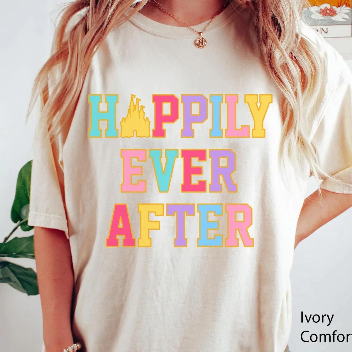 Castle Chenille Letter Patches Vsco Girl Happily Ever After Shirt 5