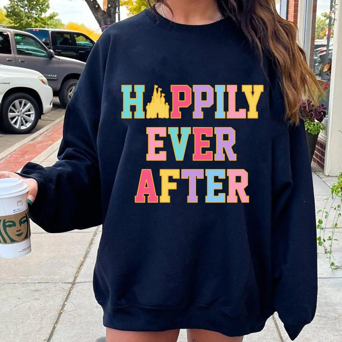 Castle Chenille Letter Patches Vsco Girl Happily Ever After Shirt 6