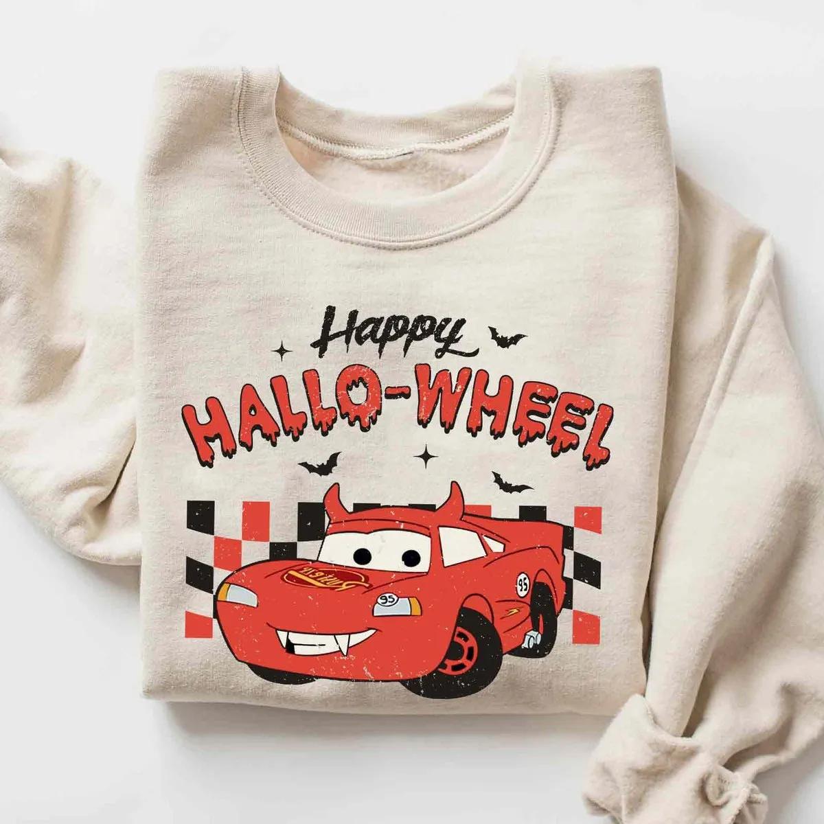 Checkered Cars Happy Halloween Matching Halloween Shirt 2