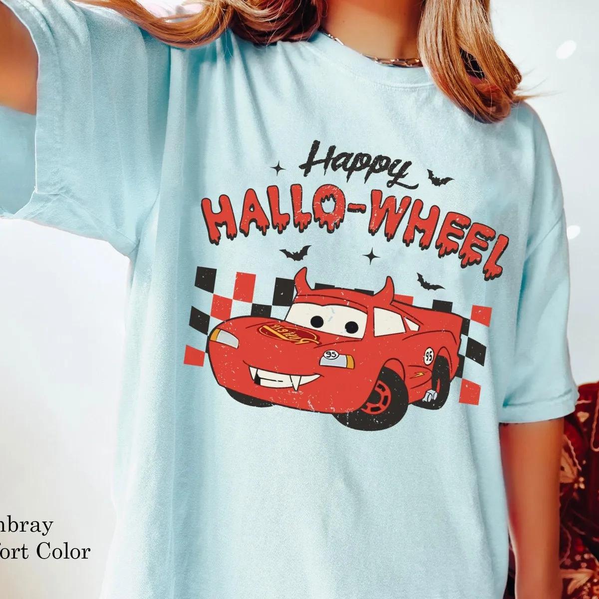 Checkered Cars Happy Halloween Matching Halloween Shirt 5