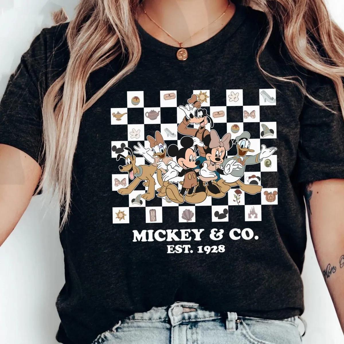 Checkered Mickey And Co 1928 Shirt 1