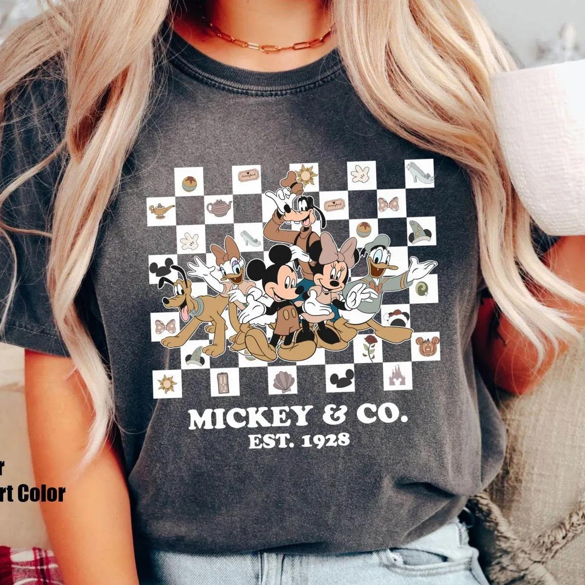 Checkered Mickey And Co 1928 Shirt 2