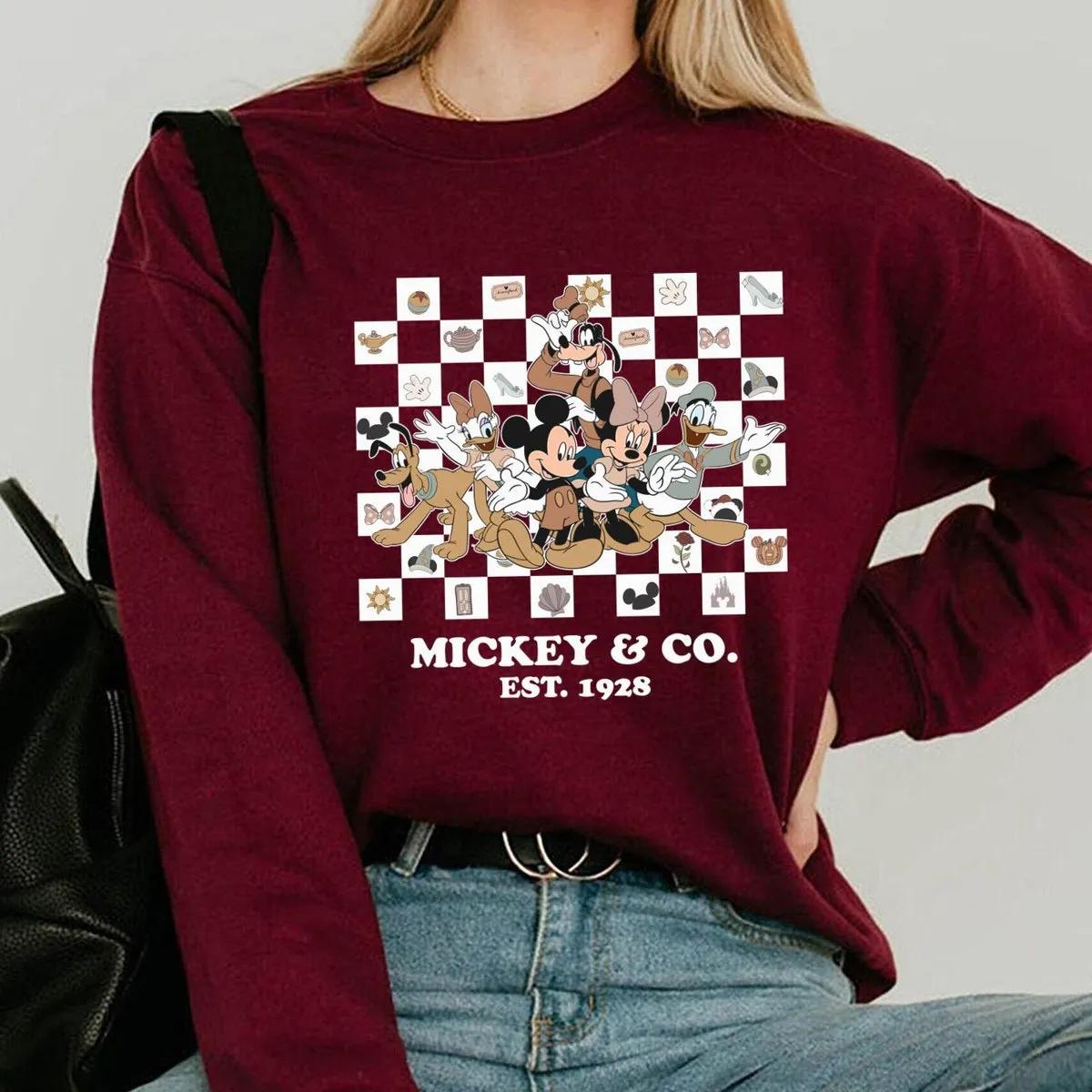 Checkered Mickey And Co 1928 Shirt 3