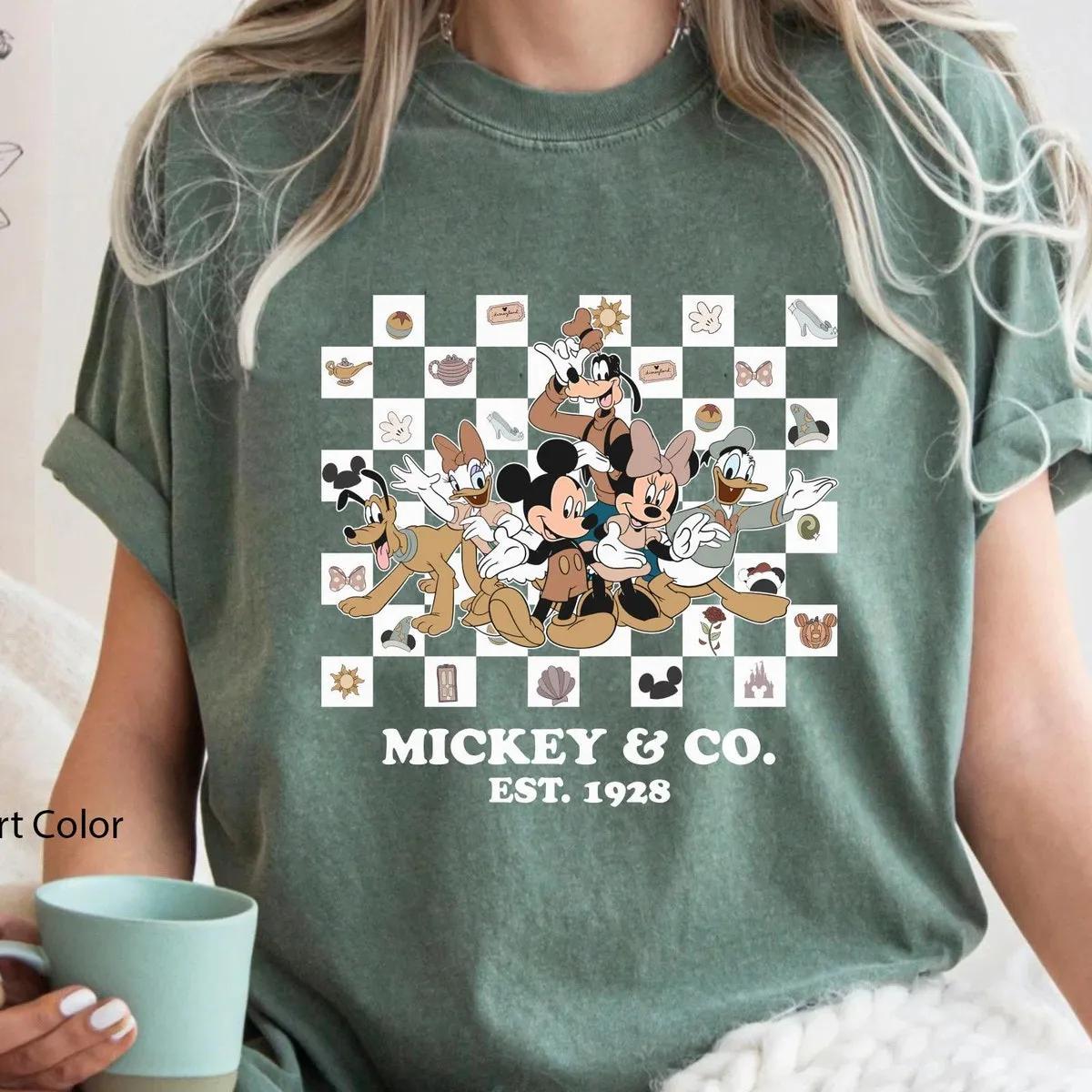 Checkered Mickey And Co 1928 Shirt 5