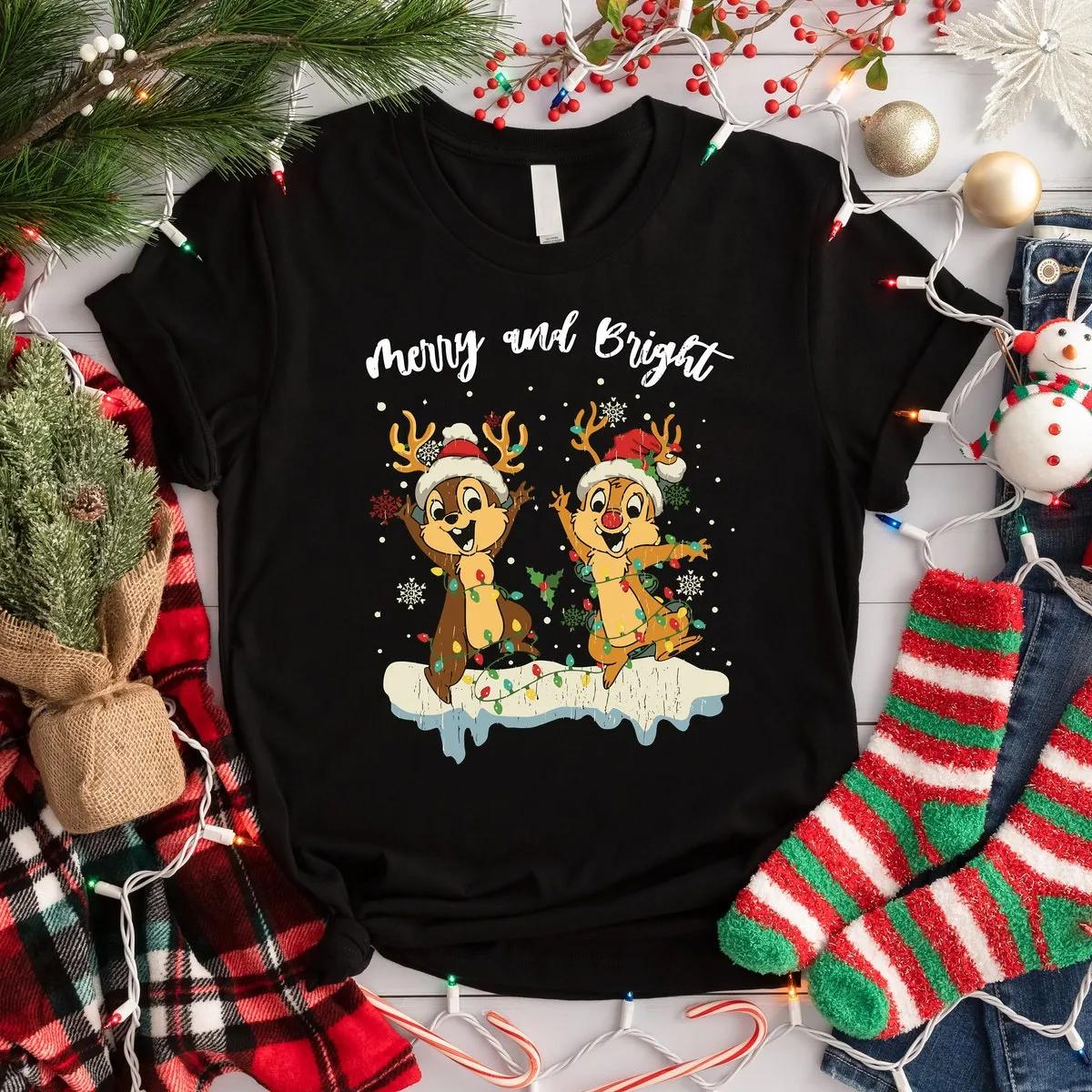 Chip Dale Double Trouble Disney Christmas Shirt 1 1 1