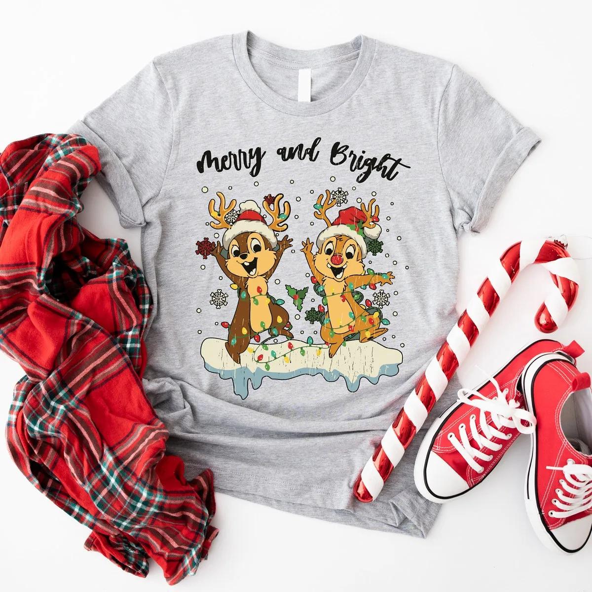 Chip Dale Double Trouble Disney Christmas Shirt 4 1