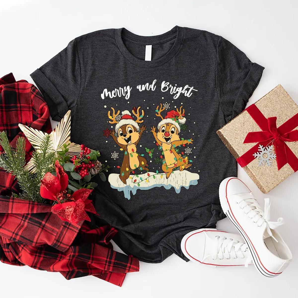 Chip Dale Double Trouble Disney Christmas Shirt 5 1