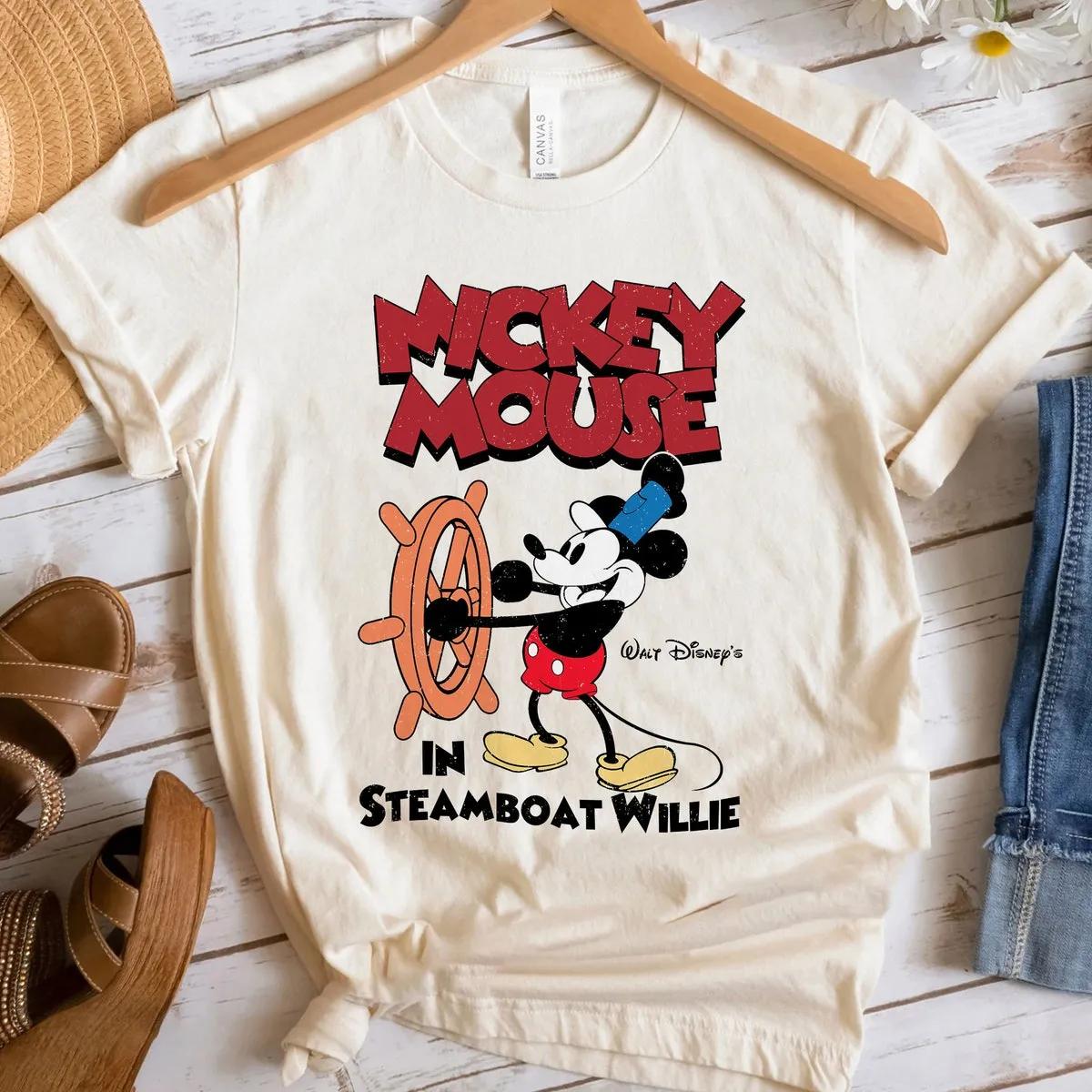 Classic Mickey Mouse In Steamboat Willie Shirt 2