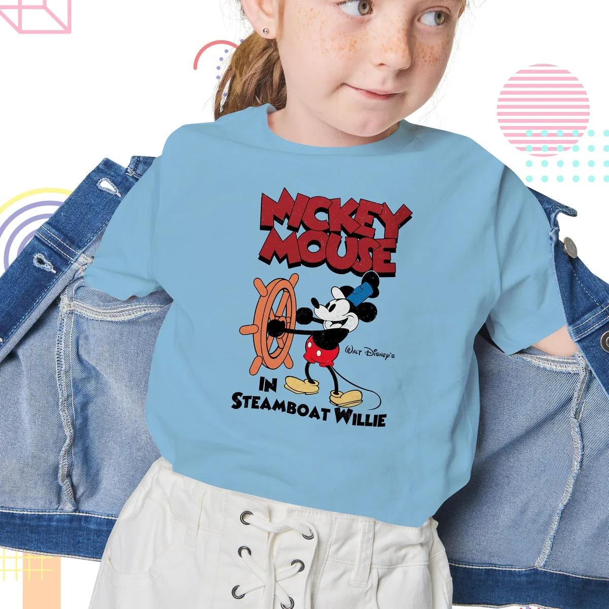 Classic Mickey Mouse In Steamboat Willie Shirt 4