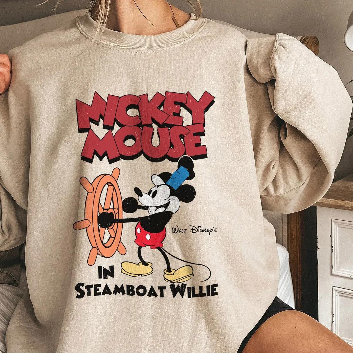 Classic Mickey Mouse In Steamboat Willie Shirt 5