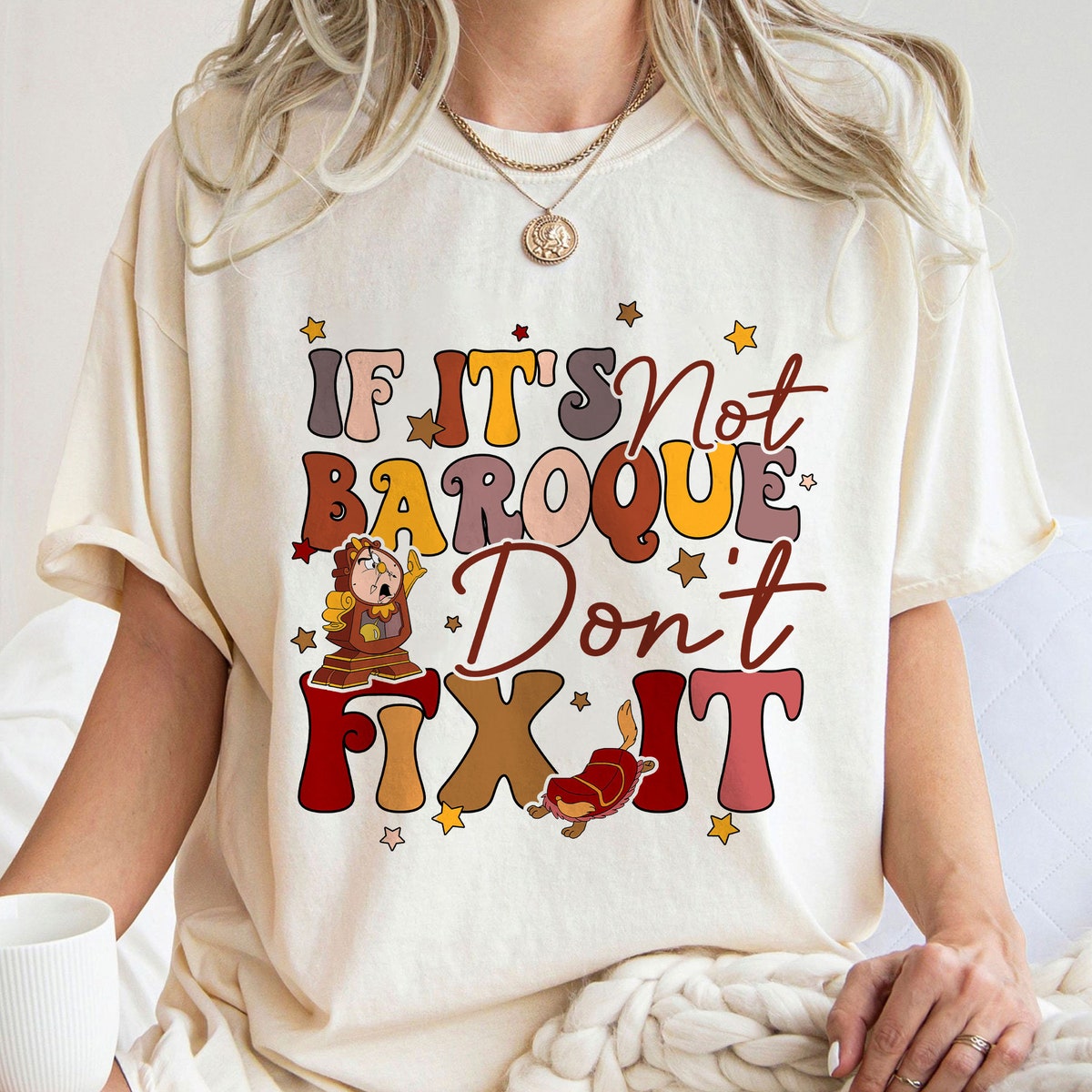 Cogsworth If Its Not Baroque Dont Fix It Retro Groovy Shirt 2