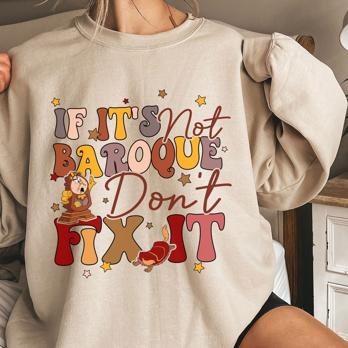 Cogsworth If Its Not Baroque Dont Fix It Retro Groovy Shirt 3